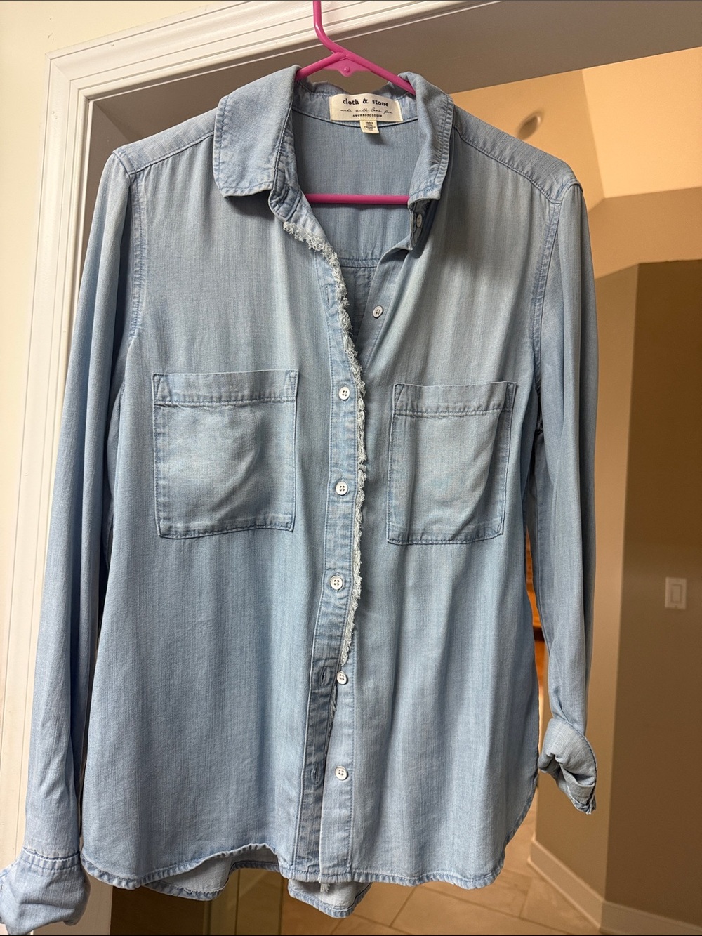 Anthropologie Cloth & Stone Light Blue Denim Shirt